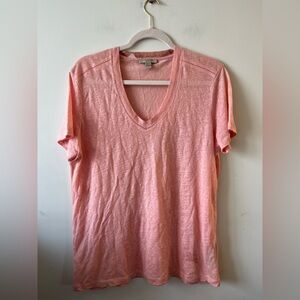 Burberry Brit Linen Knit V-Neck Tee